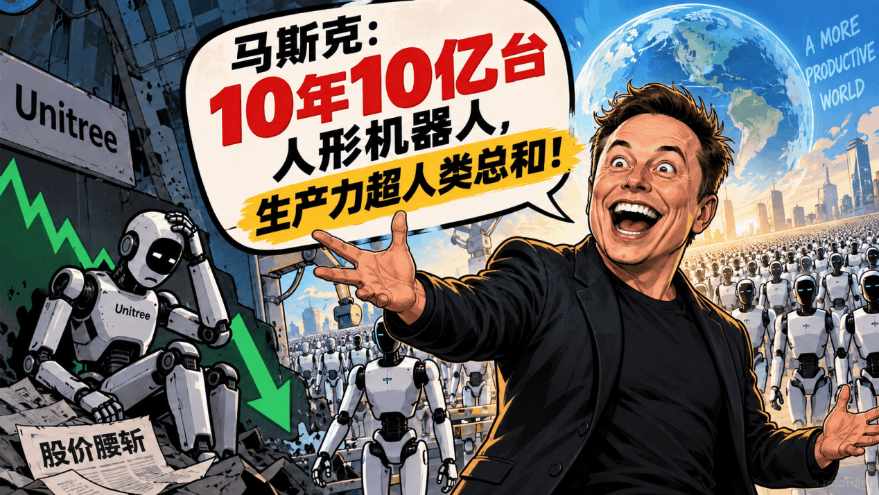 皇冠信用网出租足球_宇树股价腰斩！马斯克隔空喊话：未来10年10亿台人形机器人皇冠信用网出租足球，生产力超人类总和！